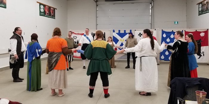 A group of dancers.